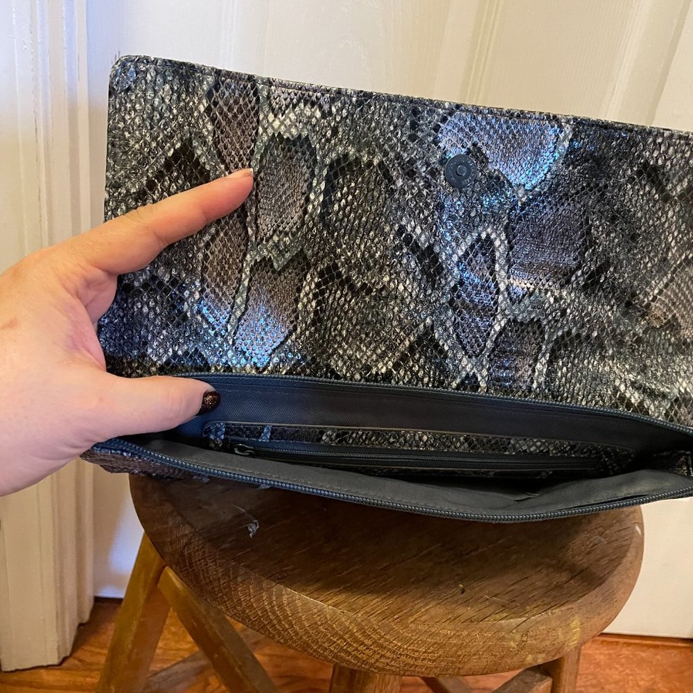 Kenneth Cole Reaction Python Clutch - Picture 3 of 4